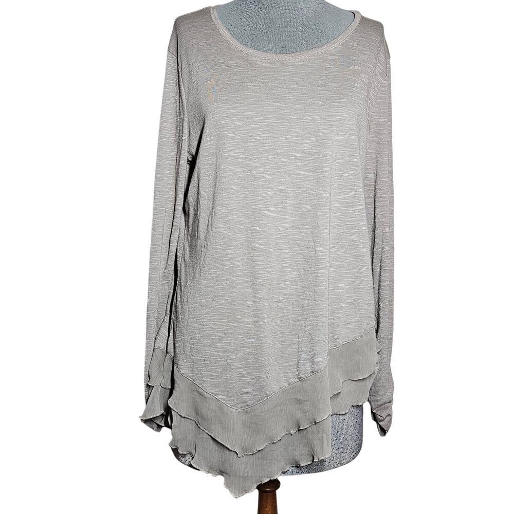 Tan Long Sleeve Top Size Large